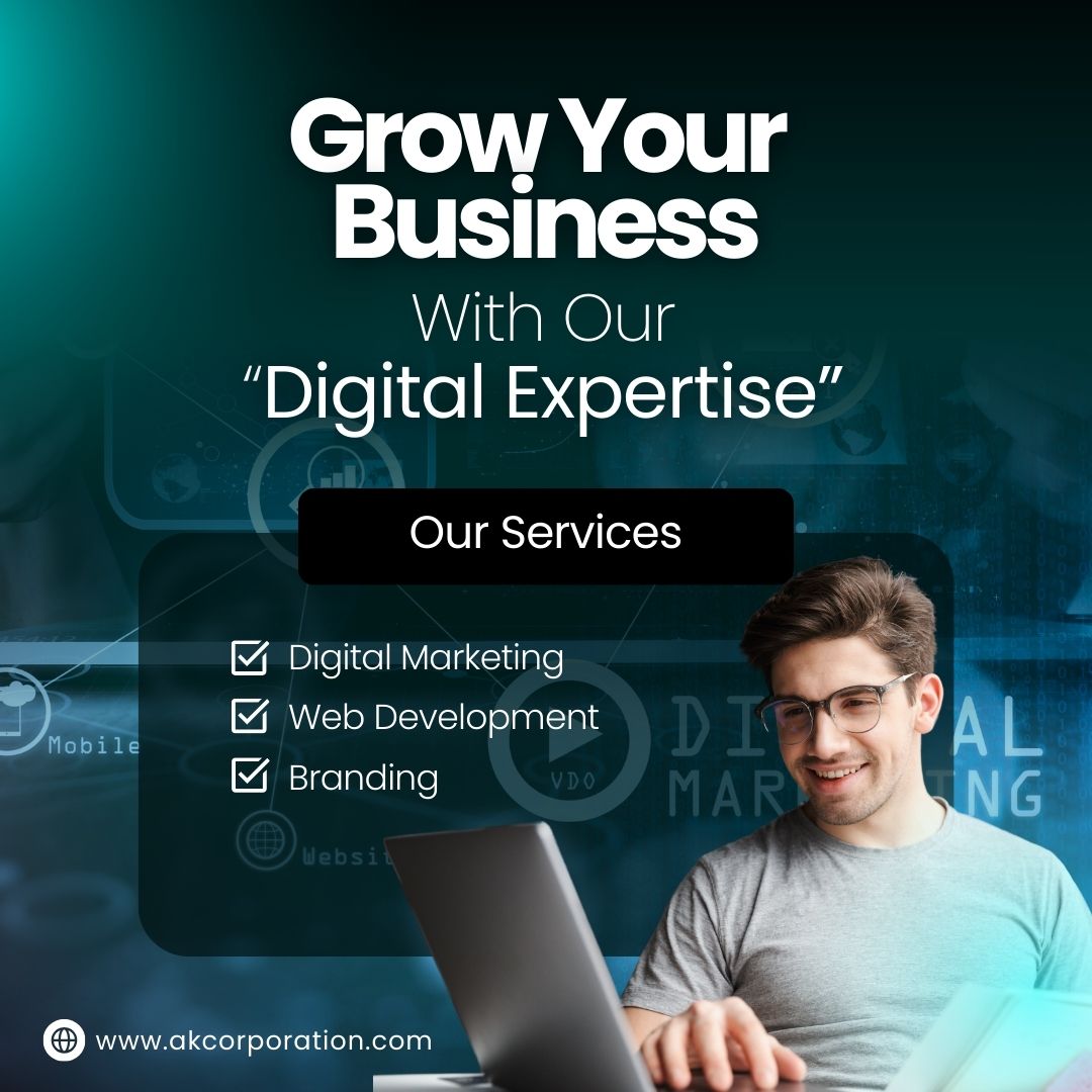 Dark Blue and Green Modern Digital Marketing Services Agency Instagram Post